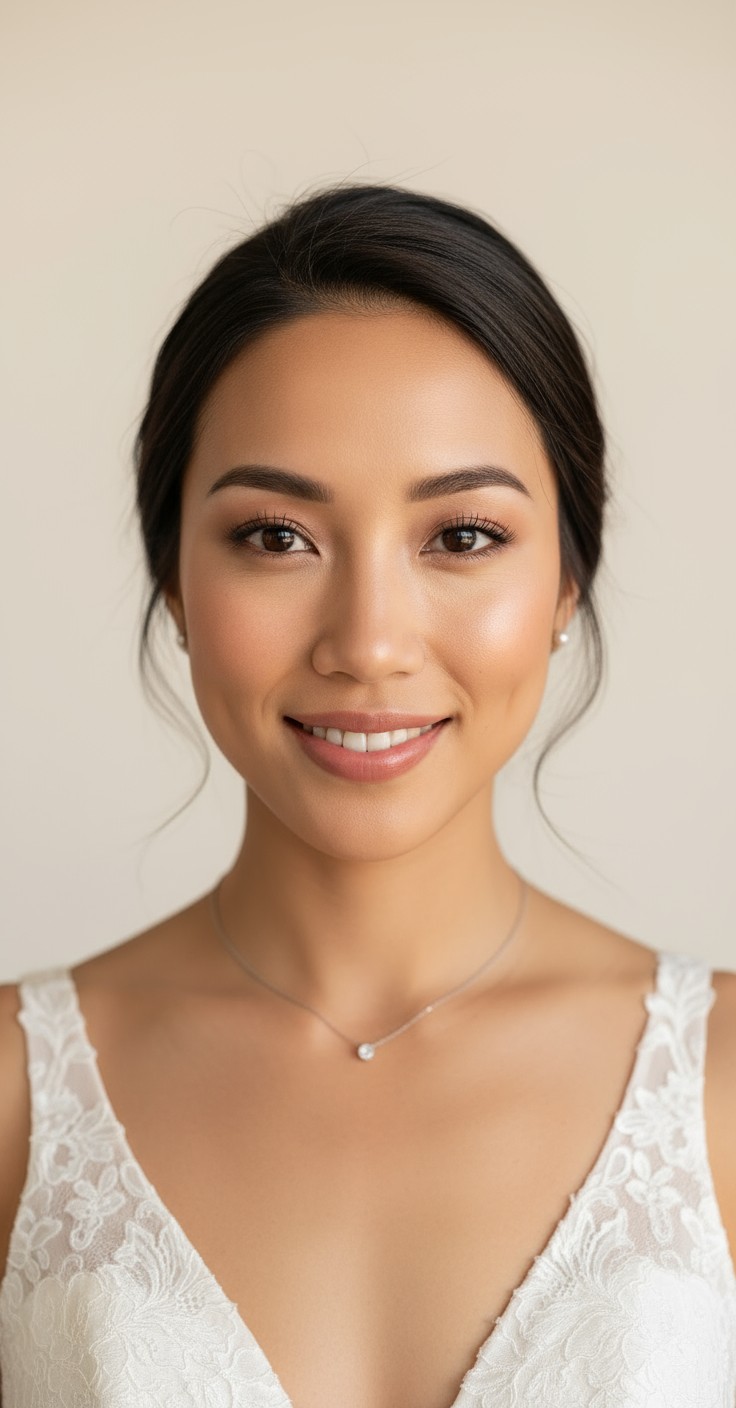 After Loose Bun Wedding Hair